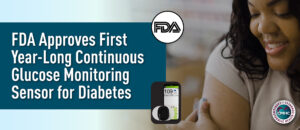 First Year-Long Continuous Glucose Monitoring Sensor